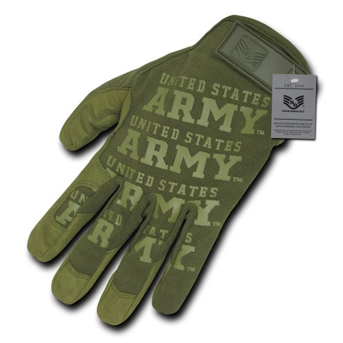 RAPDOM Tactical Army Lightweight Mechanic's Gloves, Olive, Large