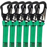 Rock-N-Arbor RNA Squatch Draw Speed Line Slings, 1-Inch Nylon Speed Line with Double-Action Snap Hook, Arborist and Rigging Gear, 26 inches, 6-Pack, Green