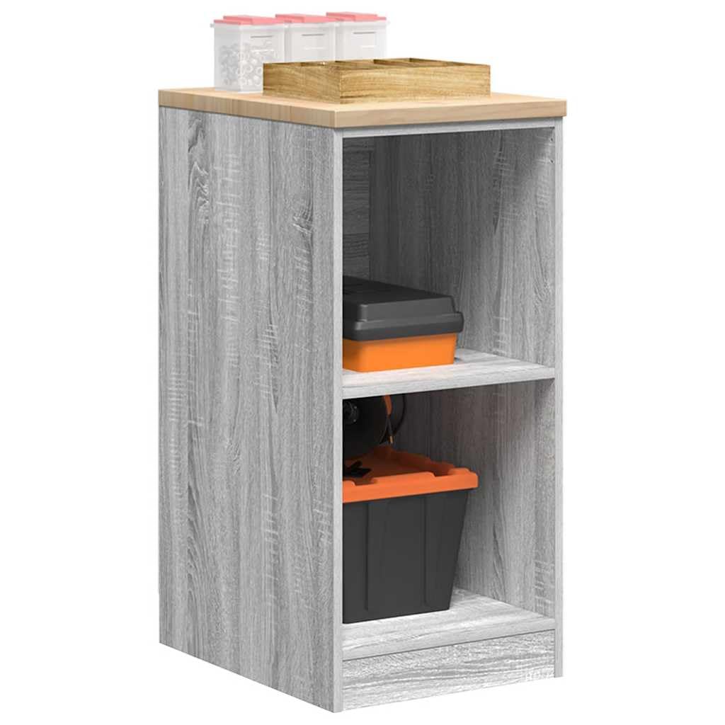 vidaXL Armoire de Rangement de Garage Sonoma Gris 40x51x85 cm Bois pin, Armoire, Armoire à Outils, Armoire Basse, Armoire de Garage