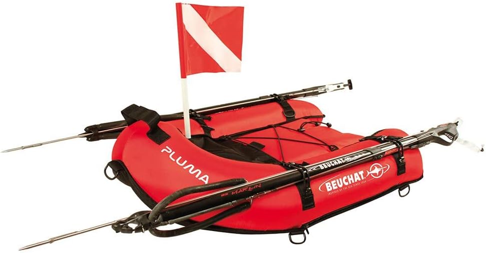 Beuchat PLUMA INFLATABLE SPEARFISHING FLOAT BOARD (One Size, Red)