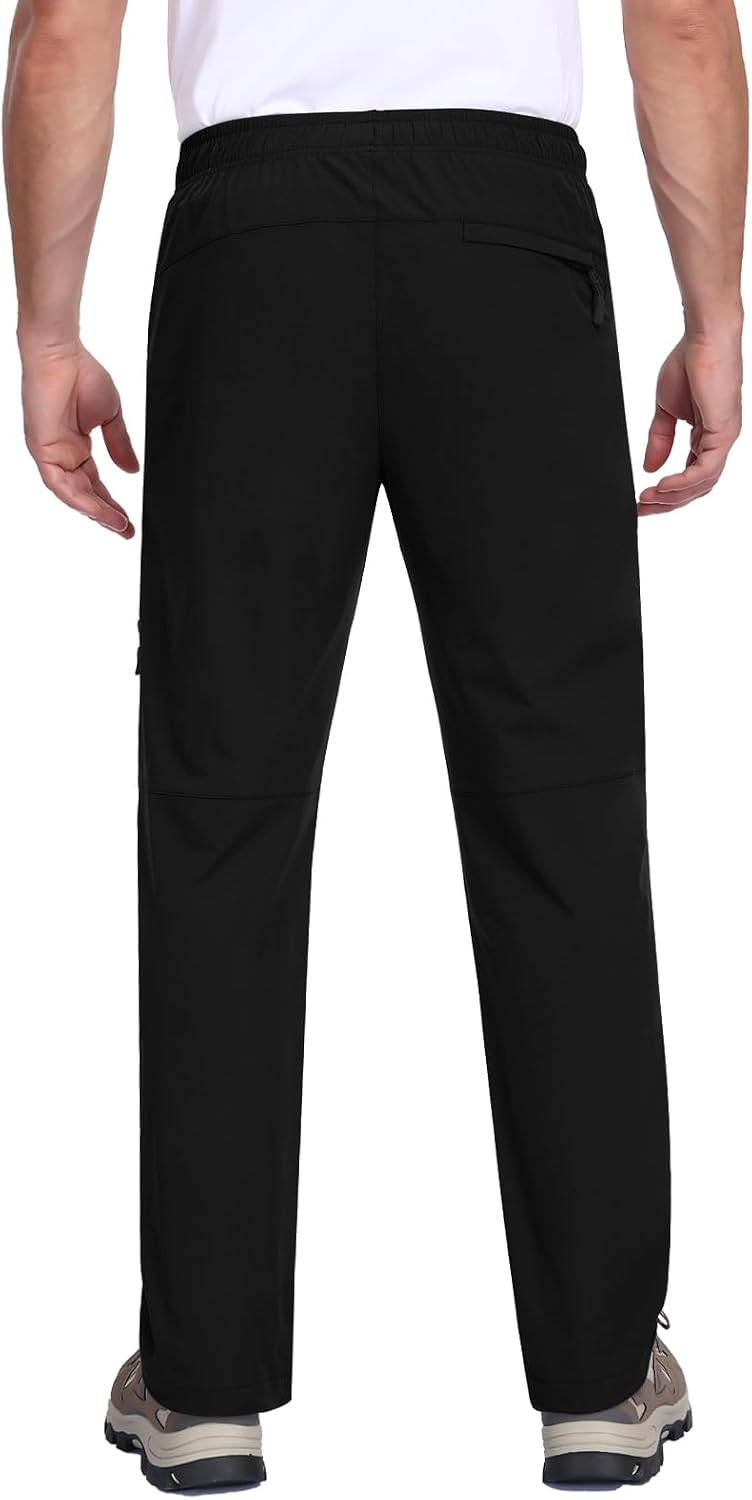 Men's Lightweight Hiking Pants with 5-Pocket Design Breathable Water-Resistant Quick Dry