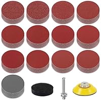 KONGMING 130 Stück Schleifpapier Klett 2 Zoll 50mm Körnung 80 100 120 150 240 320 400 600 800 1000 1200 2000 3000 Schleifscheiben Pad Kit Polierpad Adapter