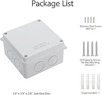 Vista 9 de LeMotech - Caja de derivación universal de plástico ABS resistente al polvo, resistente al agua, IP65, color blanco