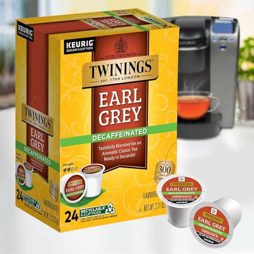 Image of Twinings of London Decaffeinated Earl Grey Tea K-Cups for Keurig, 24 Count (Pack of 2)