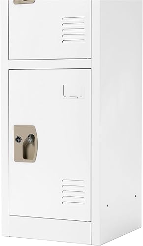 Miniatura 6 de AdirOffice Armario escolar grande con 4 puertas y 4 ganchos, armario de almacenamiento de metal ideal para escuela, garaje, armarios de oficina (4