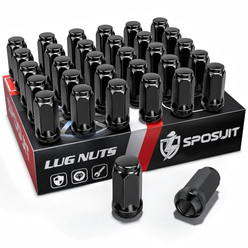 Image of Sposuit M14x1.5 Lug Nuts - Replacement for 2012-2024 RAM 2500, 2012-2024 RAM 3500 - Closed End Black Lug Nut(32 Pcs)