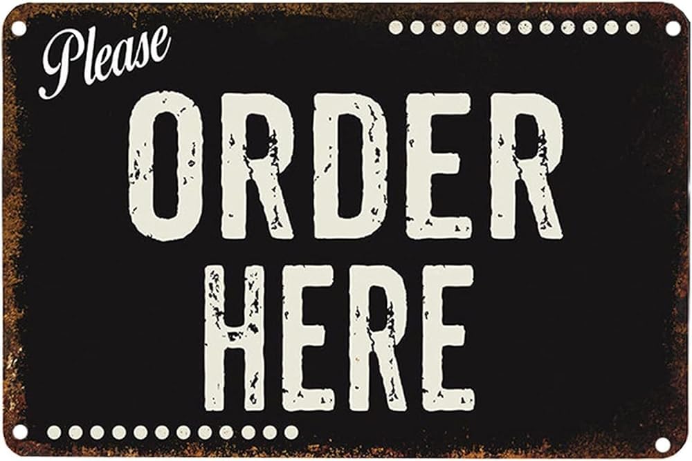 SMAZDFXX Signs Please order here Aluminium Sign s Vintage For Bar Home Wall Metal Decoration 8x12Inches