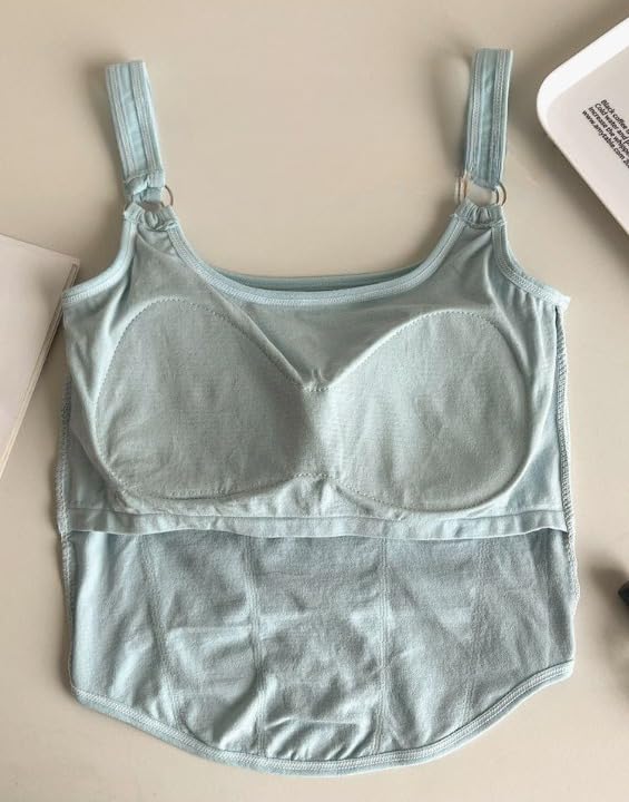 Image of Celary Women's Ribbed Adjustable Strap Camisole Padded ||Soft Stretch Cotton Tank Top Trendy Sleeveless Top for Girls & Women||J'Adore Forever Embroidery||Casual Summer Wear