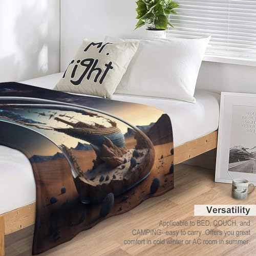 Manta suave para pieles sensibles de franela y forro polar 3D de cama 7