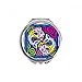 Constellation Pisces Mexicon Culture Engraving Hand Compact Mirror Round Portable Pocket Glass