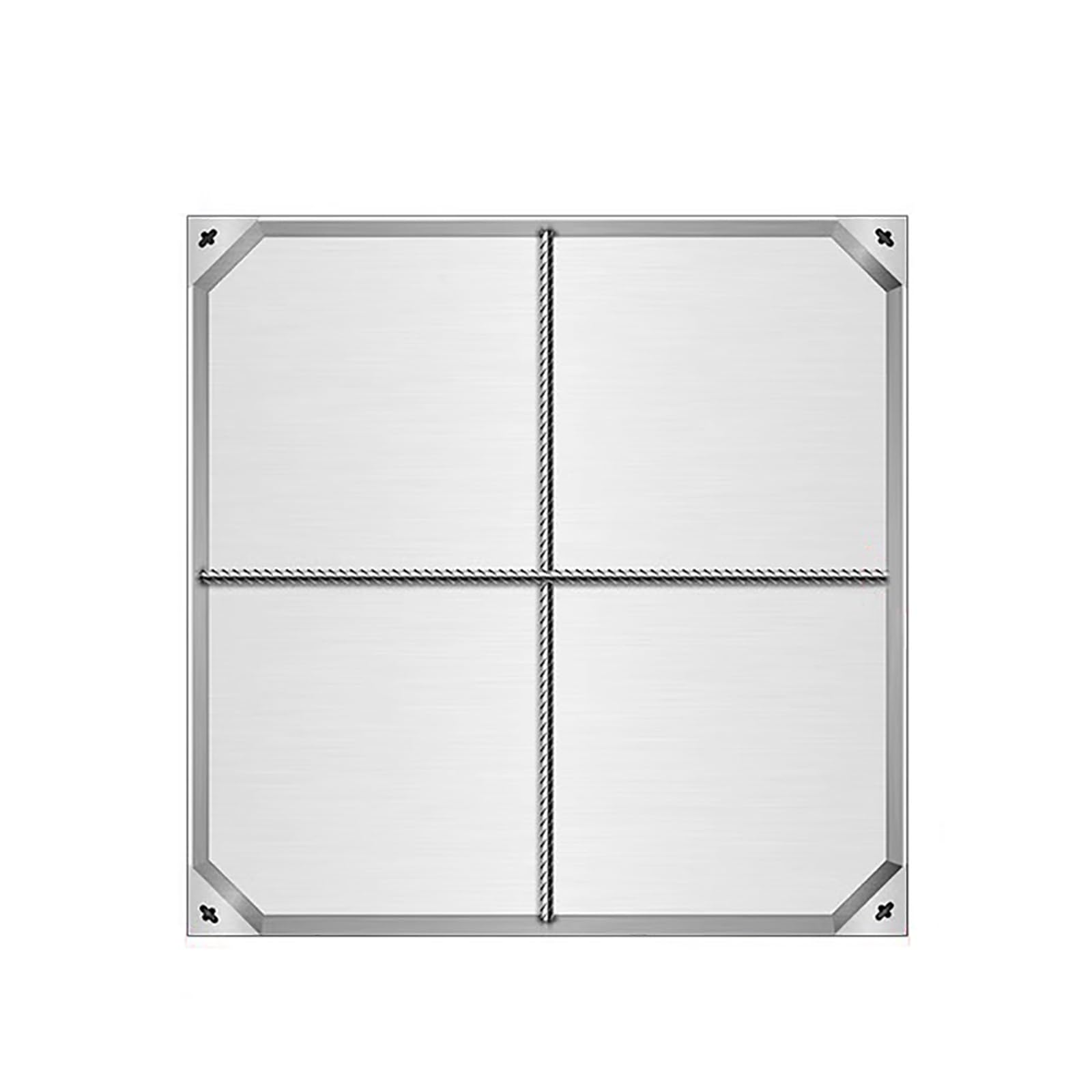 MSHGSKU Commercial Stainless Steel Invisible Manhole Cover, 30cm Square Embedded Sewer Lid for Concrete, Tile & Sand - Sewage Base Design