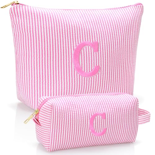 YILANCOL Personalized Initial Makeup Bag,Toiletry Travel Cosmetic...