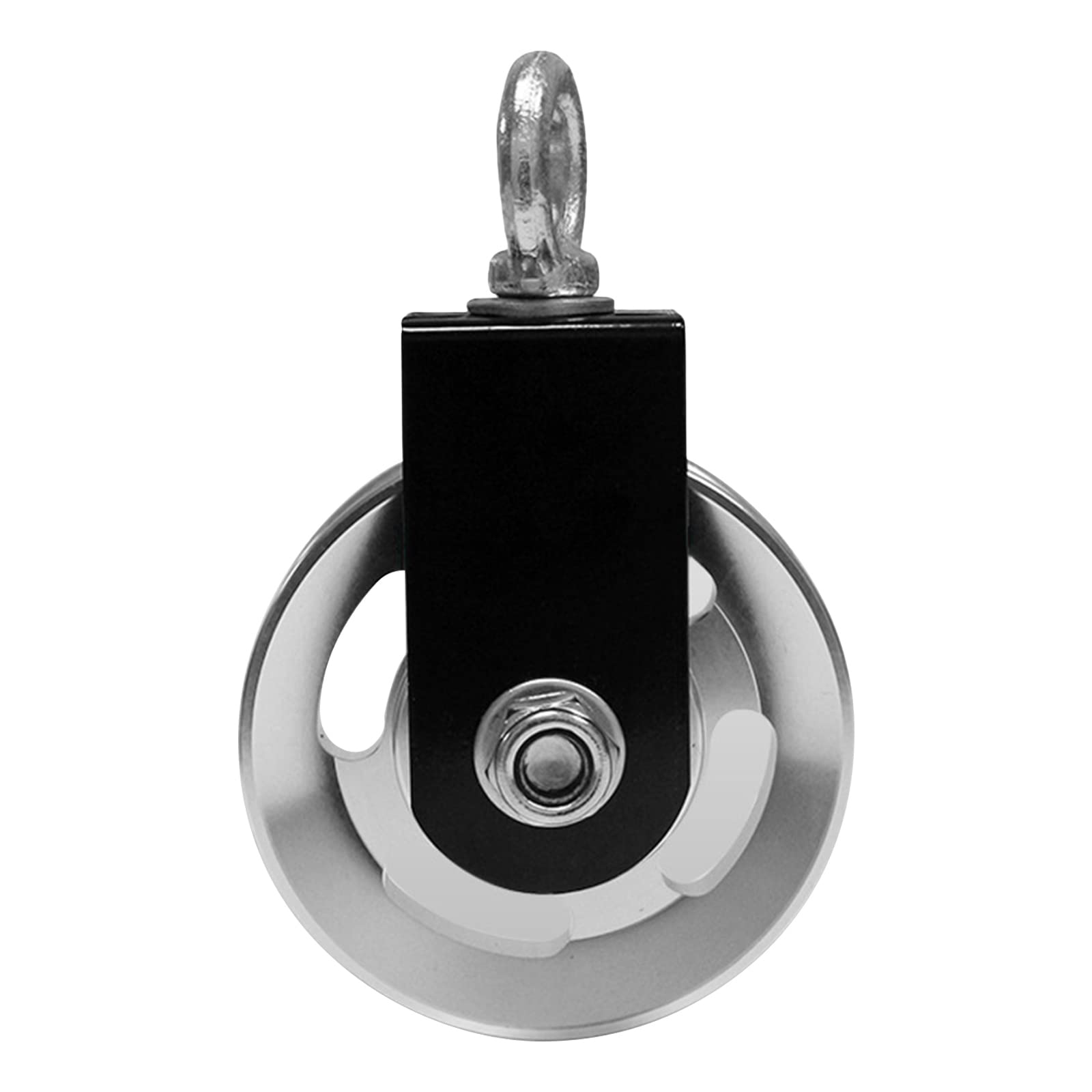 Loading Aluminum Pulley with Bracket Fitness Equipment Strength Wheel Pulley Attachment Wheel Aluminum
