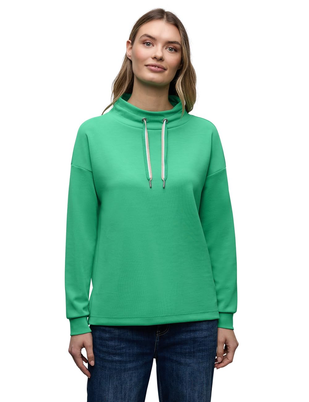 Damen Silk-Look Shirt in Unifarbe
