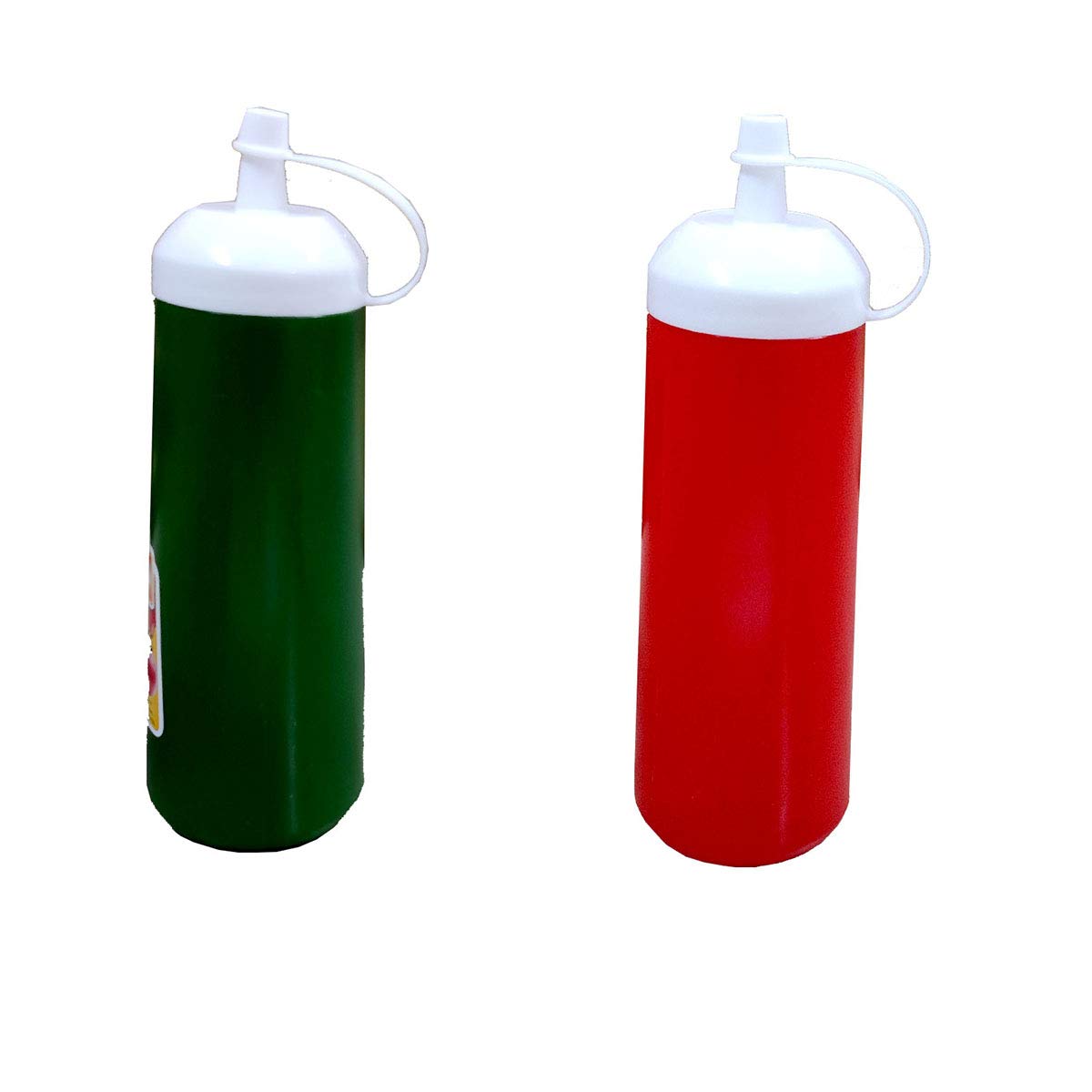 Abee Durable Plastic Ketchup Chilly Sauce Squeeze Bottle Set (Pack Of 2)