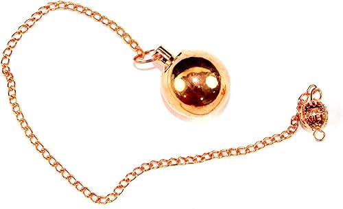 Jet Round Ball Cobre Plateado Metal Péndulo Curación Radiestesia Metafísica Respuestas Espirituales 200 PÁGINA E-BOOK NOMBREADO "CRISTALES, MI