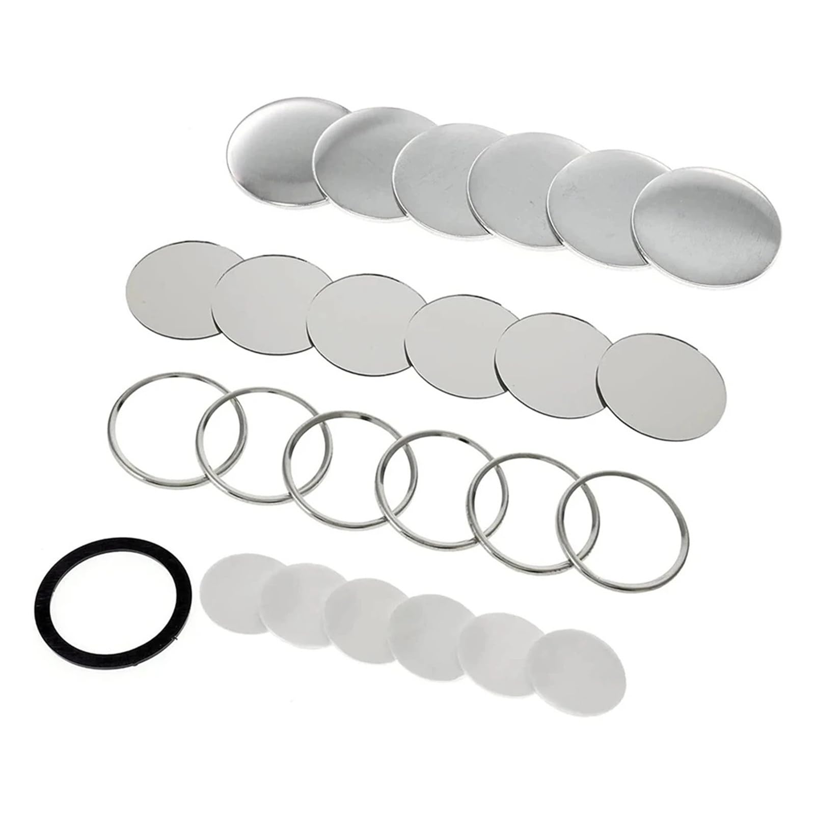 58MM 2,25in Pusta lustrzana część do robienia guzików, DIY Okrągły element do guzików, kieszonkowe lusterko 100 szt. Produkcja DIY(Plastic Base)