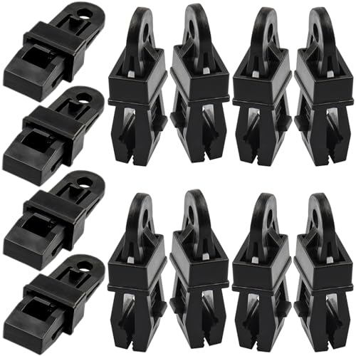 KEWAYO 12-Pack Heavy Duty Tarp Clips - Shark Tooth Grip & Quick Release Button for Canopy, Pool Covers, Tent, Camping - Secure Hold for Outdoor Tarps & Shelters