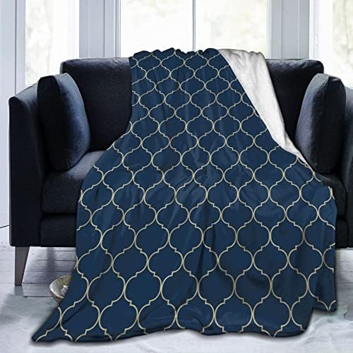 Moroccan Blanket, Ultra Soft Microplush Bed Throw Blanket, All Season Premium Fluffy Microfiber Fleece Blanket for Sofa Couch