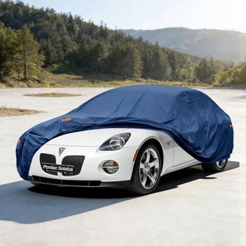 Image of Kaugung Custom Fit Car Cover for Pontiac Solstice & Saturn Sky, Heavy Duty Waterproof All Weather Outdoor Protection, Breathable Full Exterior Cover with Vent, Rain Sun Snow Dust UV Proof