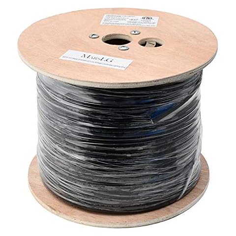 MarsLG 12AWG 2-Conductor 12/2 Black Stranded Copper Low-Voltage Direct Burial Landscape Lighting Wire ETL-Listed, 500-ft, 2321-500ft Cover