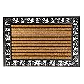 Notrax, Ivy Leaf, Rubber-Backed Natural Coir Doormat, Entry Mat for Indoor or Outdoor Use, 24" x 36", C04 (C04S2436IL) Brown