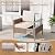 JOYURE 4-Piece Patio Furniture Set,Outdoor Wicker Patio Conversation Set with Tempered Glass Table,All-Weather Rattan Sectional Loveseat&Chairs with Thick Cushions for Garden,Deck,Backyard-Beige
