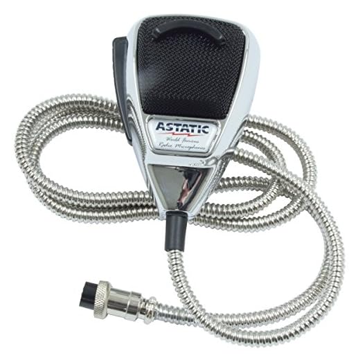 Astatic 636LC Chrome Noise Canceling 4 pin CB Radio Mic