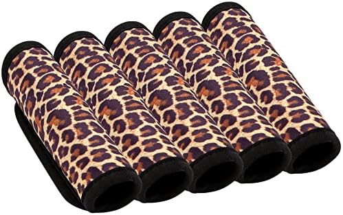 BVYA 5 Pack Printed Neoprene Luggage Handle Wraps for Travel Bag Luggage Suitcase Baby Carriage