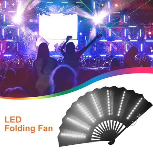 Ventilateur pliable éclairé à LED multifonction avec lumière portable