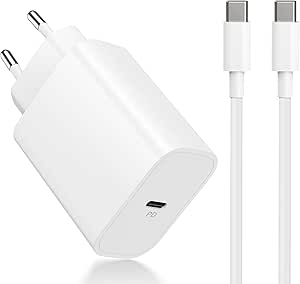 Caricabatterie Veloce Caricatore Rapido 20W Per IPhone - Con Cavo USB-C Da 2m, Compatibile Con IPhone 14/13/12/11 Or Lightning
