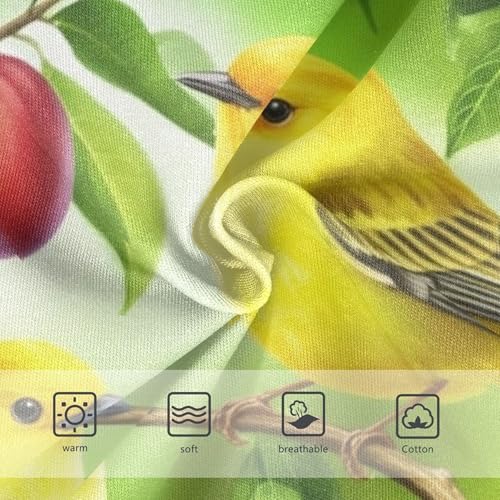 Watercolor Yellow Birds Tree Green Toddlers Underwear Floral 2t Cotton Cute Panties Girl Animals Briefs Underpants3