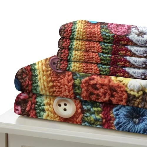 Housse de couette fleurs au crochet 3D microfibre de prestige super douce 140x200