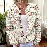 Cardigan corto oversize con stampa floreale