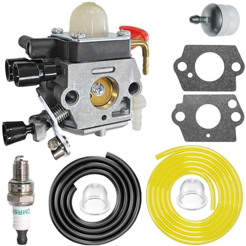 ZAMDOE Kit de carburateur pour Stihl HS81 HS81R HS81RC HS81T HS86 HS86R HS86T Taille-haie, remplace C1Q-S225, 4237 120 0606, 4237 120 0618, avec Joint Bougie d'allumage Filtre à Carburant