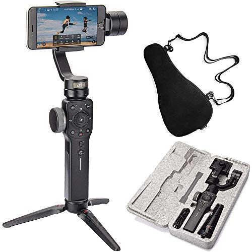 Best Cyber Deals 🔥 Zhiyun Smooth 4 Case Kit, Zhiyun Smooth Q Upgraded Version, 3 Axis Handheld Smartphone Gimbal, Focus Pull & Zoom Capability, Timelapse Expert, Object Tracking, 12h Runtime, Phonego Mode