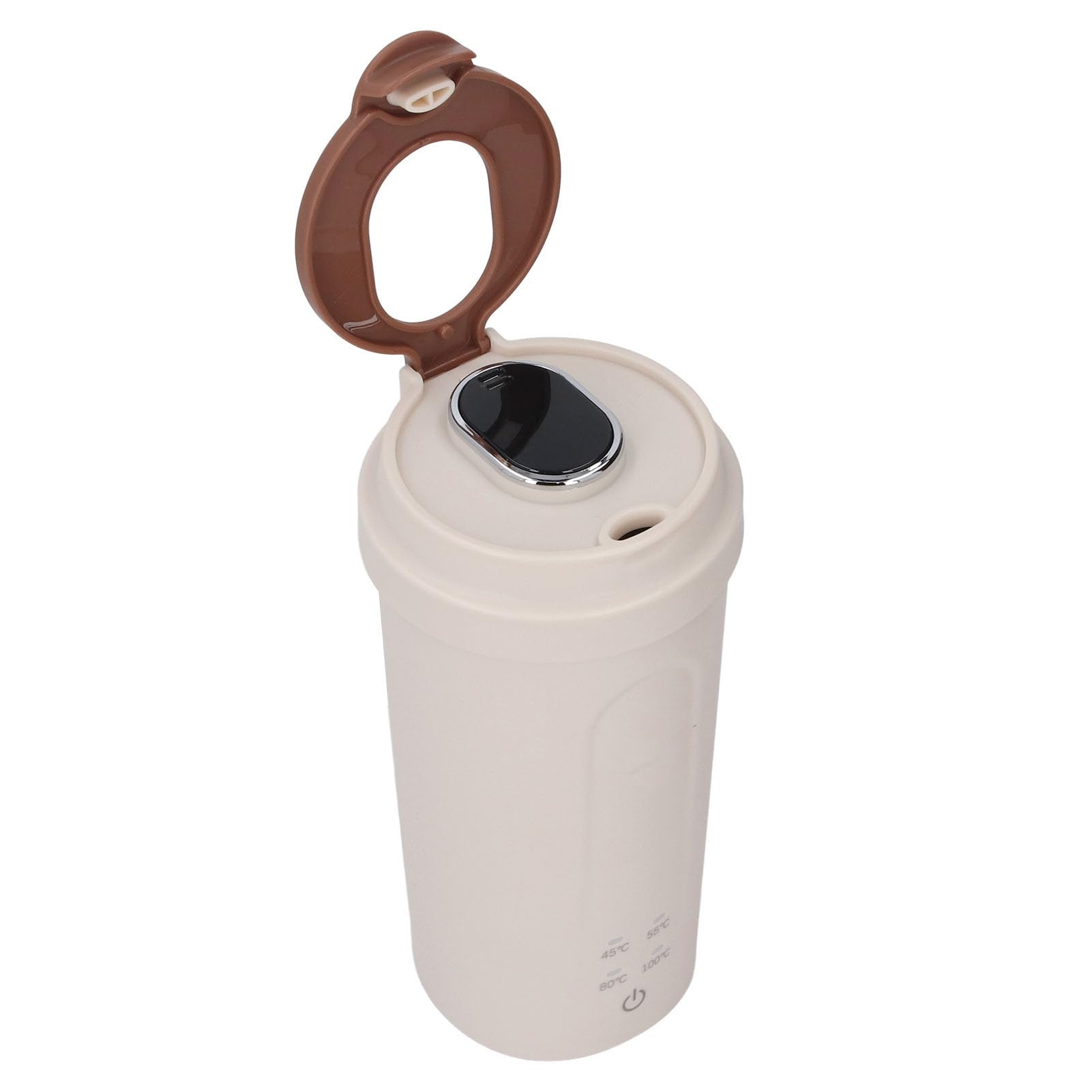 Hervidor Eléctrico Portátil de 500 Ml, de Acero Inoxidable, Recargable, 300 W, Hervidor de Viaje de Ebullición Rápida con Batería de 5000 MAh para té, café, Leche, Camping Al Aire Libre,