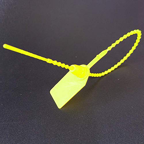 250mm Pull-Tite Plastic Security Seals Shipping Tags Disposable Signage Numbered(Package of 100) (Yellow) - Thumbnail 7