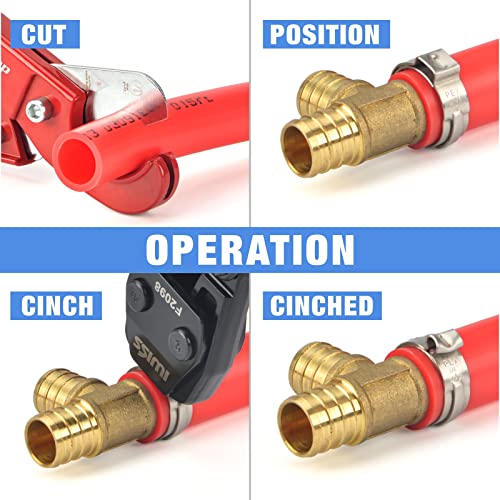 image for IWISS Ratcheting PEX Cinch Tool for Fastening Stainless Clamps from 3/