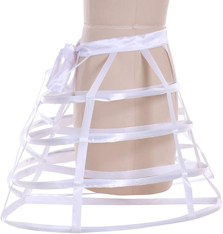 DUNHAO COS Women's Double Victorian Pannier Bustle Cage Underskirt