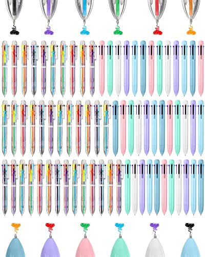 Sherr 60 Pcs Multicolor Ballpoint Pens 6 in 1, 0.5