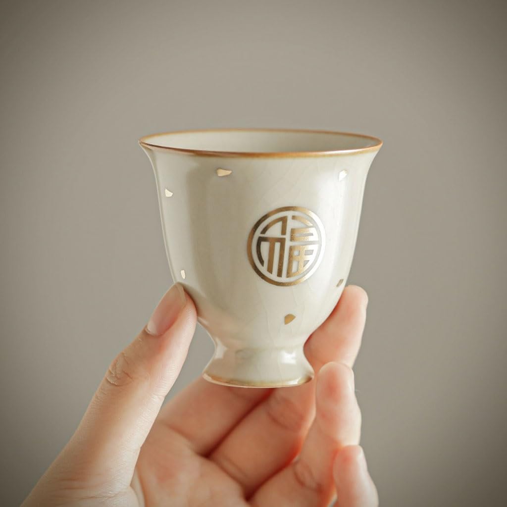 Ceramiczna filiżanka do herbaty biurowa filiżanka do herbaty kubek dla gospodarza ceramiczna osobista herbata picie pojedyncza filiżanka do herbaty retro prosty zestaw do herbaty kubki do