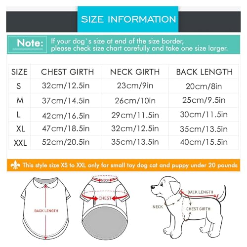 Vestido de verão para cães, camiseta para cães - em forma de estrela roupa para animais de estimação