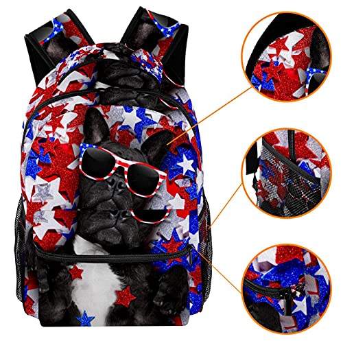 Sac à dos d'école bouledogue français 40cm pour ordinateur - 3