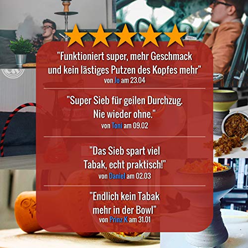 Little Dragon® Shisha Sieb für Tonkopf & Steinkopf perfekt geeignet - Shisha Kopf Sieb 16mm aus 100% rostfreien… – Bild 7