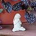 Top Collection Miniature Fairy Garden & Terrarium Yoga Bunny in Seated Namaste Pose Statue, Small, Cream