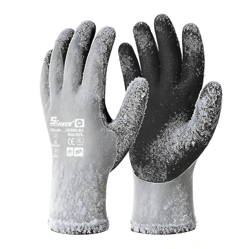 Schwer 2 Pairs 100% Waterproof Winter Work Gloves, ANSI A2