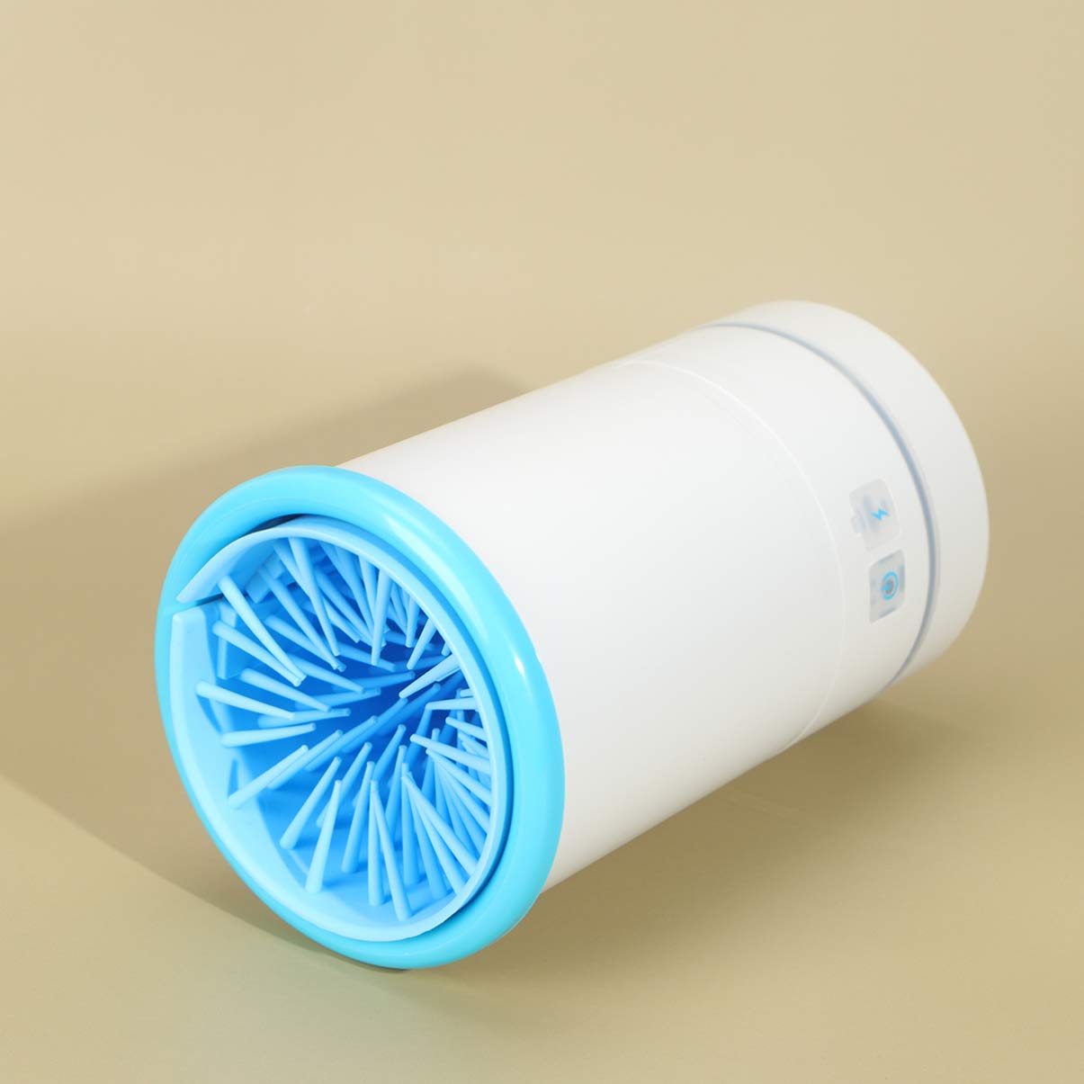 Przenośna szczotka do czyszczenia psów, łap psów, szczotka do czyszczenia, ładowanie przez USB, dla szczeniaków, kotów, masażu, pielęgnacja, brudne pazury S niebieski