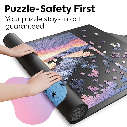 Puzzlup Jigsaw Mat 1500 Pieces, 66 X 120 cm (26 x 47 Inches), Portable Non Slip Roll Up Puzzle Mat, Suited for Puzzles of 500 - Image 3