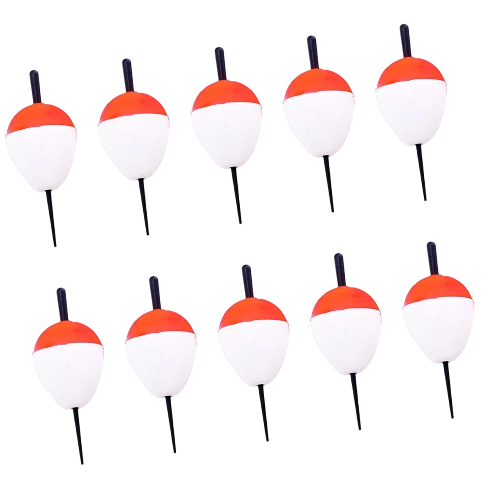 Maxtonser 10Pcs Red and White Bobber Sea Fishing Float Bobber Sea Floating Buoys Fishing Stick Fishing Accessories Enduring